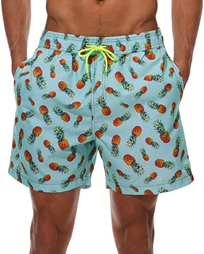 Водење шорцеви за мажи шарени печатење чипка за дишење водоотпорна четвртина панталони со шорцеви на плажа спортски обични панталони