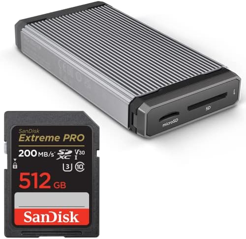 Sandisk 1tb Extreme PRO SDXC UHS-I Мемориска Картичка-До 200MB/s Со Sandisk Професионален ПРО-Читач SD и Microsd-Читач На Картички
