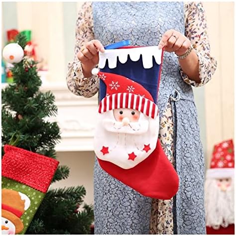 Дефлаб чорапи, персонализирано креативно дрво што виси, украсување на новогодишни елки, детски торби за подароци. Божиќни чорапи