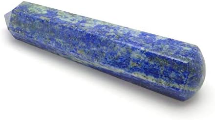 Kesar Zems lapis lazuli Crystal Crystal Wand со заздравувачки и смирувачки ефекти - Точка на генератор на енергија/кула сина.