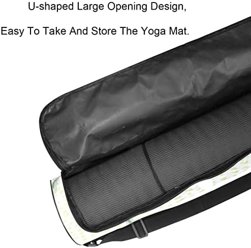Llnsupply Јога Мат торба, јога теретана торба со трајни Оксфорд - двојни патенти, голем отвор во облик на У во форма на У, одговара на повеќето