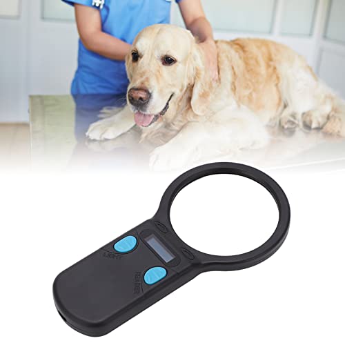 Скенер за миленичиња микро чипови, скенер за животински означувачки стакло LED светло за свиња за управување со животни за куче