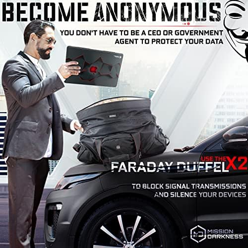 Мисија Темнина X2 Faraday Duffel Торба + Одвојува МОЛЕ Фарадеј Торбичка / / ВОЕНА Одделение RF Заштитен За Големи Електроника