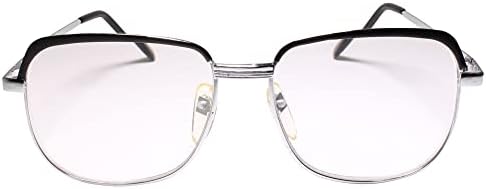 Квадратна сребрена рамка Класичен гроздобер 80S 90S читач 1,25 очила за читање