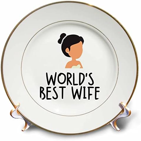 3drose rosette - подароци за двојки - Најдобра сопруга во светот - плочи