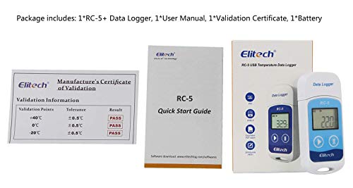 [ISO 17025 Сертифициран] Elitech Digital Digger Logger RC-5 USB Tepters Recorder Вакцина DDL