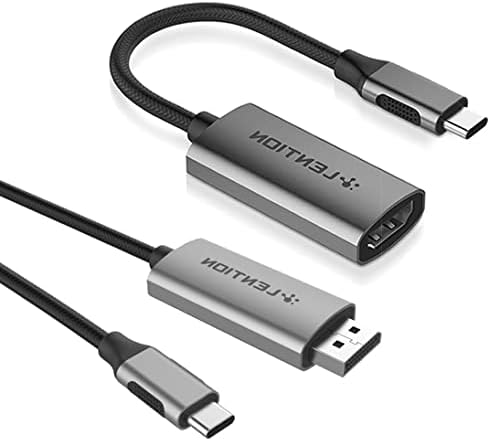 Lenter USB-C до HDMI адаптер со USB-C за прикажување на кабелот
