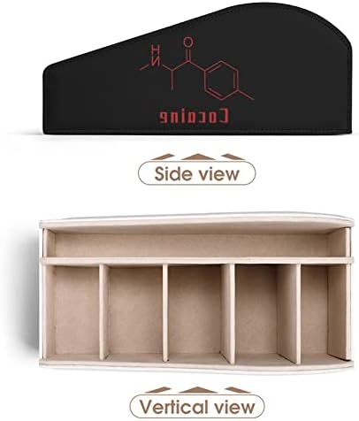 Држач за далечински управувач на кокаин формула со 6 оддели PU кожа далечински организатор кутија за складирање за домашна канцеларија