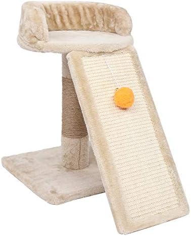 Hobbyzoo 17 “кула за мачки со скала за гребење, платформа за скокање, играчка, беж