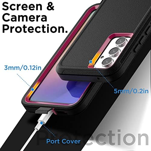 AICASE за Samsung Galaxy A54 5G Телефонски случај со футрола за клип, тешки солиден заштитен удар на шок-изобилство, цврсто издржлив