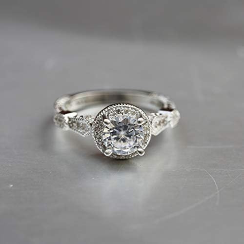 Дијамант моден луксузен тркалезен накит прстен креативен дизајн дами циркон шупливи прстени чинки прстени сет