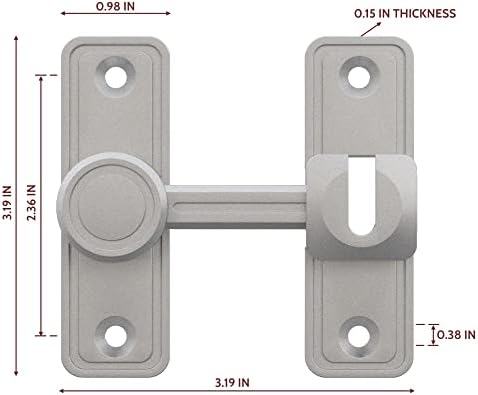 Заклучување на бравата на штала - 90 или 180 степени штала врата брава за заклучување - заклучување на вратата за домашна безбедност