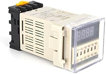 PCGV Digital LED програмабилен тајмер за релејм за тајмер DH48S-2Z 0.01S-99H99M со приклучок за приклучок AC/DC 12V 24V 36V