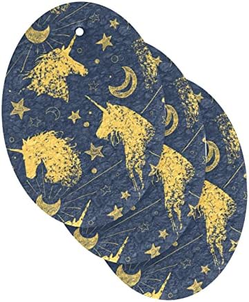 Alвезди на Месечината Алаза Еднорог Месечина Природни сунѓерски кујнски целулозни сунѓери за садови миење на бања и чистење на домаќинства, не-крик