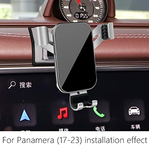 Lunqin Car Телефонски држач за монтирање за Porsche Panamera 2017-2023 големи телефони со куќиште автоматски додатоци за заграда за