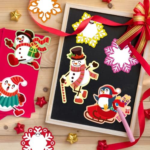 44 парчиња 6 -8 Божиќни исечоци за украси на табли со разновидни акценти на цртани филмови за цртани акценти за билтени во училница Училишна
