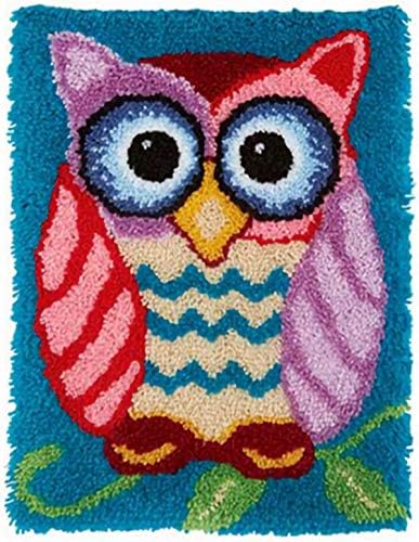 Mladen Latch Hook Kit reg Kits DIY капчиња од предиво килими за занаетчиски комплет со боја на прекажување на боја за возрасни деца