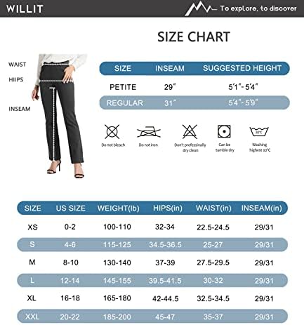 Вилит женски јога фустани панталони 29 /31 Работни панталони за делови за подигање, пакувања, канцелариски панталони, панталони/редовни