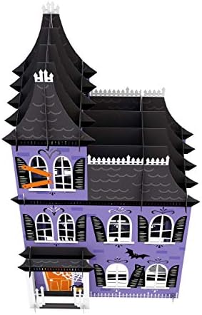 LovePop Haunted House Decoration Pop Up Card - 3D честитка, 10,25 x 7,5, картички за празници за Ноќта на вештерките, картички