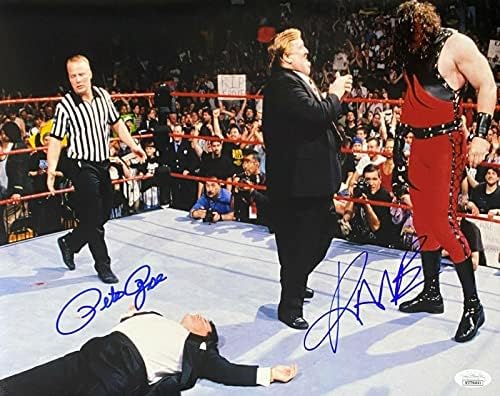 Пит Роуз и Кејн потпишаа автограмирана 11x14 фотографија JSA автентична WWE 12 - Автограмирани фотографии од MLB