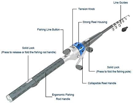 CZDYUF 151cm мини преклопување риболов шипка за преклопување телескопско полнење пол -риболов ролна ролна комбо со риболов мами крап
