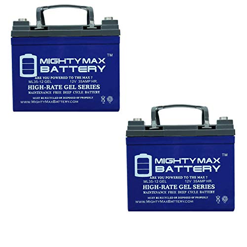 Моќен Макс Батерија 12v 35ah Гел Батерија За Електрична Мобилност Малку Rascal - 2 Пакет Бренд Производ