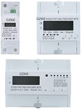 Ienyu Едноза фаза 220V 50/60Hz 65A DIN Rail WiFi Smart Energy Meter Timer Monitor KWH METER WATTMETER
