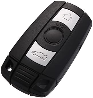 X Autohaux Car Key FOB Shell 3 копче Далечински управувач со клучеви за влез во клуч за влез во куќиште за влез Црно за BMW 325i 2006-2011