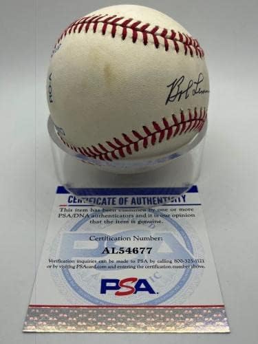 Боб Лимон Индијанците Од Кливленд Потпишаа Автограм Официјален Млб Бејзбол ПСА днк *77 - Автограм Бејзбол
