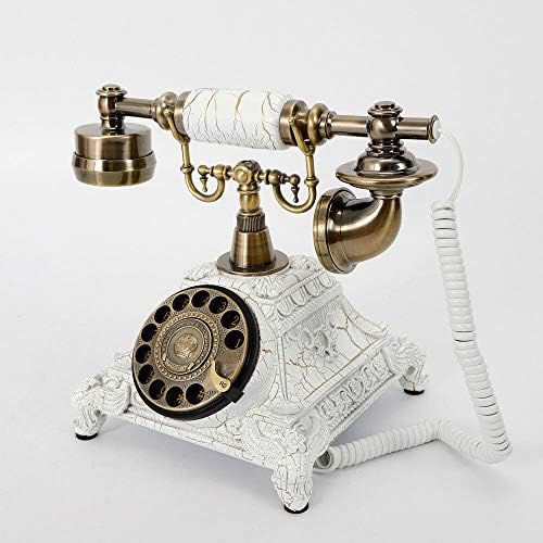 Телефонски фиксен телефон со антички стил, телефон со антички биро за западен стил, фиксна дигитална гроздобер декоративен телефон