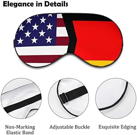 Обединетите држави и Германија знамиња Смешна спиење маска за очи меко слепило око со прилагодлива лента за ноќни очила за мажи за жени