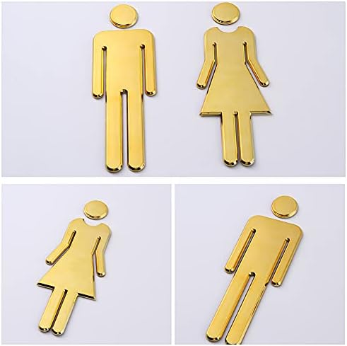 Kakalote 1Pair Men and andенски бања за знаци за бања, фигура на фигура, симбол за тоалет со налепница за лепило