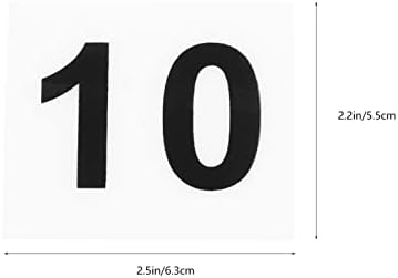 Додатоци за табела со табела со броеви на табела со табела 1-10 1-10 Црна акрилик нумерирана табела Табела за табела Број на картички знаци