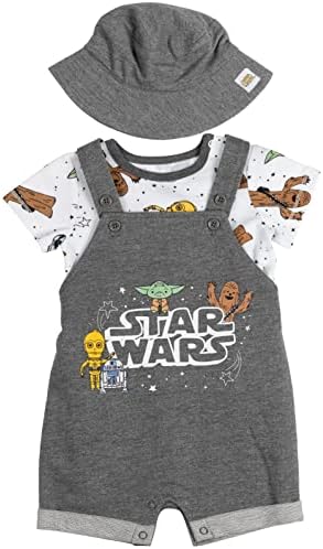 Војна на Starвездите Chewbacca R2-D2 Јода бебе Француски Тери кратки комбинезони маица и капа од 3 парчиња облека поставени новороденчиња