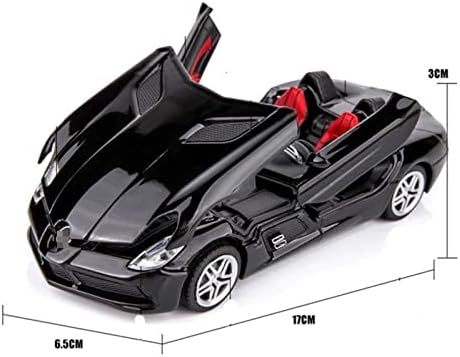 Скала модел на автомобили за Бенз SLR Roadster Алуминиумски модел на спортски автомобили Диекаст метални возила Звучна светлина