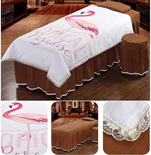 Постави за маса за масажа на Zhuan Premium Massage со кревети за масажа за одмор на лице, со здолниште перница, чипка салон за убавина физиотерапија кревети-кафеави-кафеави1 60