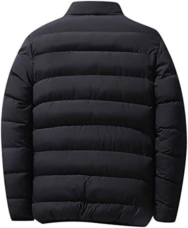 Јакни за мажи за мажи есен и зимски патент затоплувајќи јакни со пакувања со лесен палто