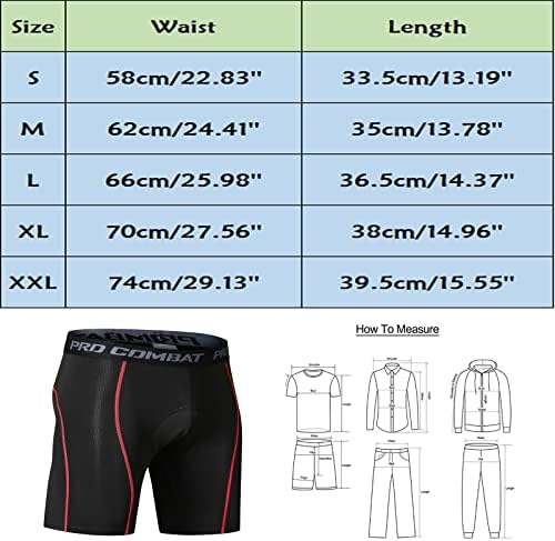 Bmisegm Машка долна облека за велосипедизам за велосипедизам за долна облека за мажи 3D поставени шок -изолирани MTB шорцеви