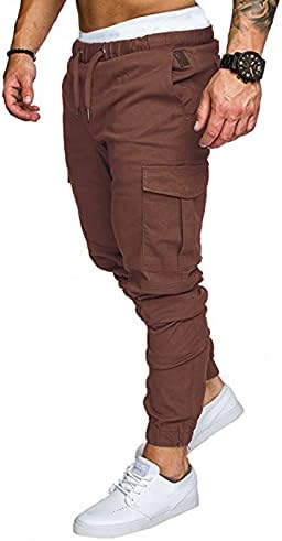 Саксигол џемпери за мажи 2023 Преголеми обични карго панталони со повеќе џебни спортови панталони на отворено лабава слаба