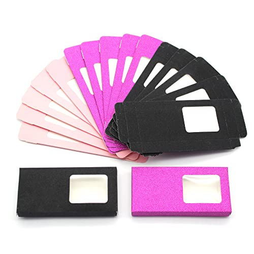 Пеперутка мермер стил кутии за камшик за пакување празно црно розово боја во форма на срцева форма, x10boxes, 20 парчиња