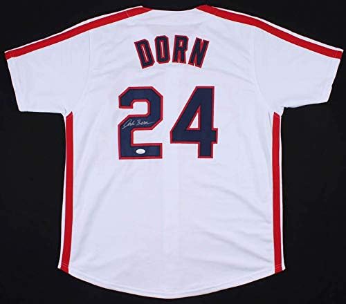 Корбин Бернсен го потпиша автограмиот Роџер Дорн „мајор лига“ Бејзбол дрес - ЈСА КОА