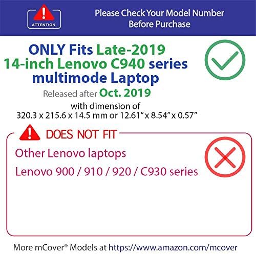 Mocver ​​Case Compational за 2019 ~ 2021 14 Lenovo Yoga C940 Series 2-во-1 лаптоп компјутери-Јасно-јасно