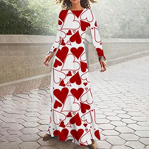 Облека со долг ракав моден екипаж памук графички обичен фустан за девојки есен летен миди фустан ДМ Дм