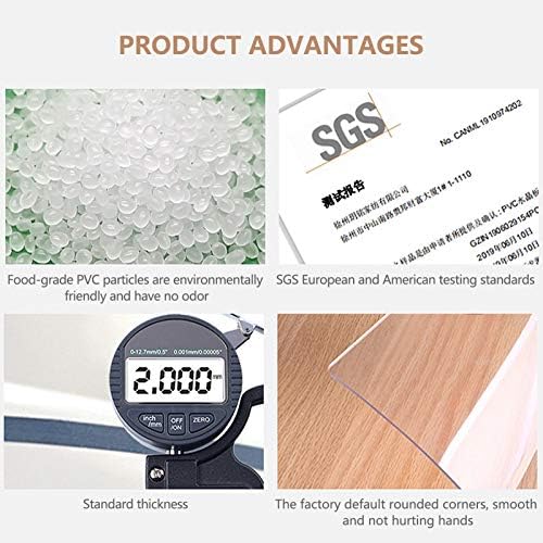 ASPZQ PVC MAT Добра цврстина на отпорност на висока температура пластичен тепих заштитник за кујна, студија, балкон, скалила: 160 × 230)