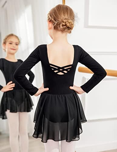 Девојки за деца Аршинер Девојки класични долги ракави леотарски танц балетски фустан