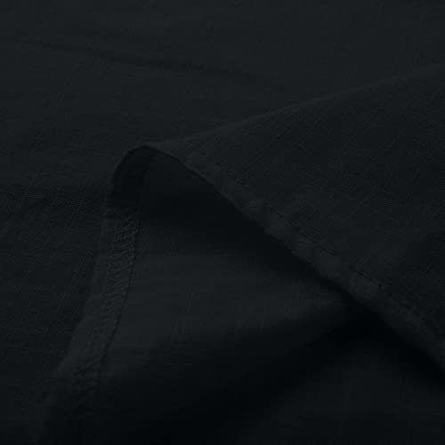 Женски обични памучни постелнина кошули дами 3/4 ракави екипаж вратот quекард врвови плус големина на товална кошула пуловер