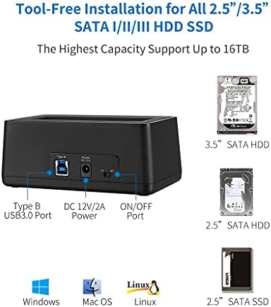 TBIEXFL USB 3.0 До SATA Надворешен Хард Диск Приклучување Станица Прилог Адаптер за 2.5 &засилувач; 3.5 Инчен HDD SSD SATA Брзина