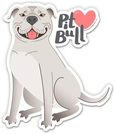 GT Graphics Express I Love Pit Bull Dog Dog Pet - 3 налепница за винил - за лаптоп за автомобили I -рампа Телефон Хард капа - водоотпорна