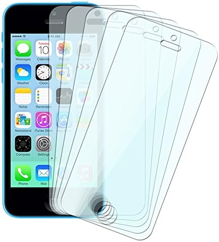 Etech Колекција 5 Пакет На Кристално Јасно Пет Пластични Заштитници На Екранот За apple iPhone 5/5S/5C на&засилувач; Т/Т-Мобиле, Спринт, Веризон