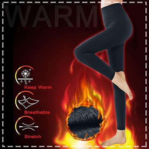 XXBR Термички хеланки за жени зимски топли нејасни хулахопки руно наредени густо непроирни тенок истегнување високи половини јога